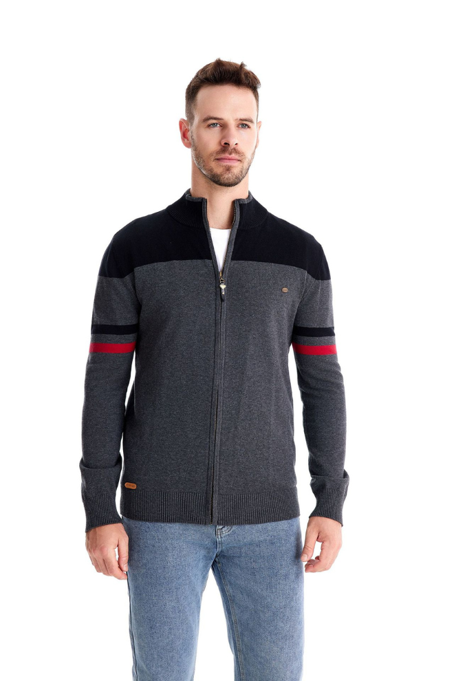 Jack Washington Casual Zipper Cardigan