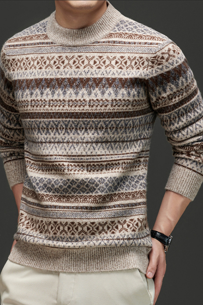 Ben Smith Jacquard Wool Sweater