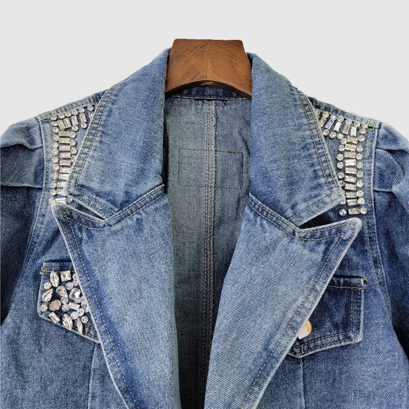 Adeline Cityscape Denim Jacket