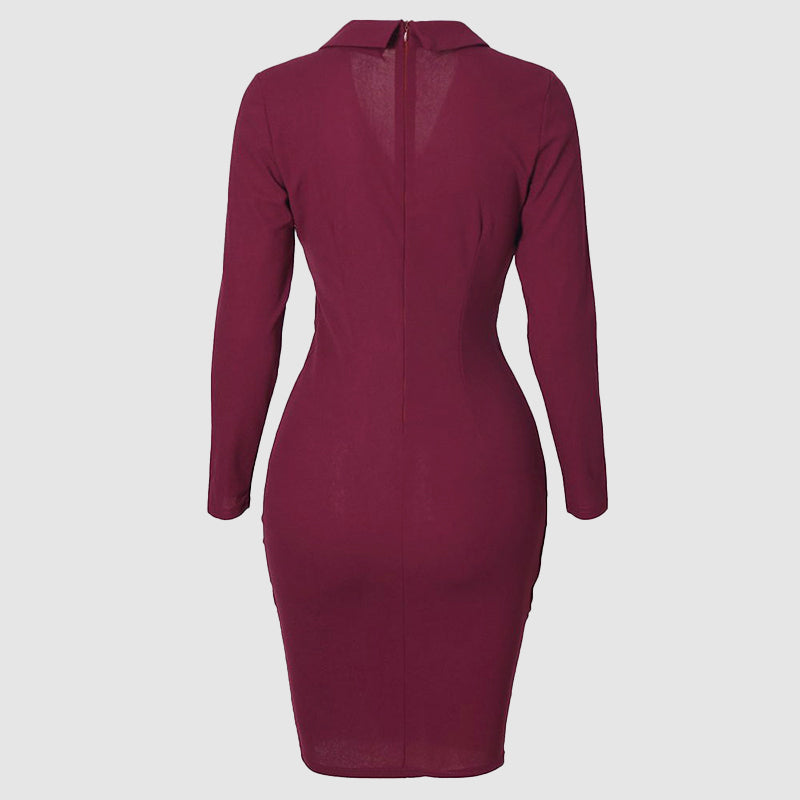 Amelie Fleur Asymmetrical Blazer Midi Dress