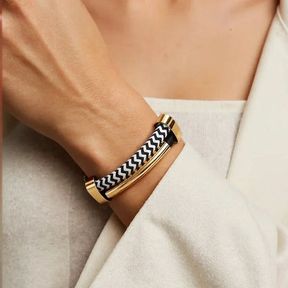 Amelie Fleur Braided Necklace and Bracelet Set