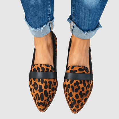 Amelie Fleur Flat Suede Loafers