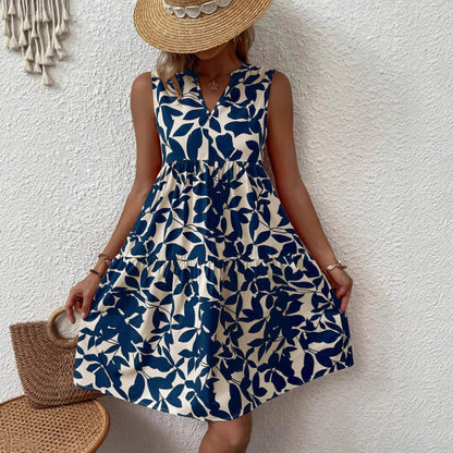 Amelie Fleur Floral V-Neck Midi Dress