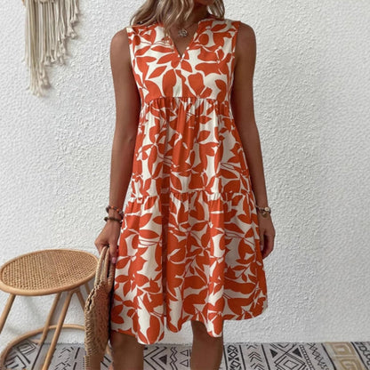 Amelie Fleur Floral V-Neck Midi Dress