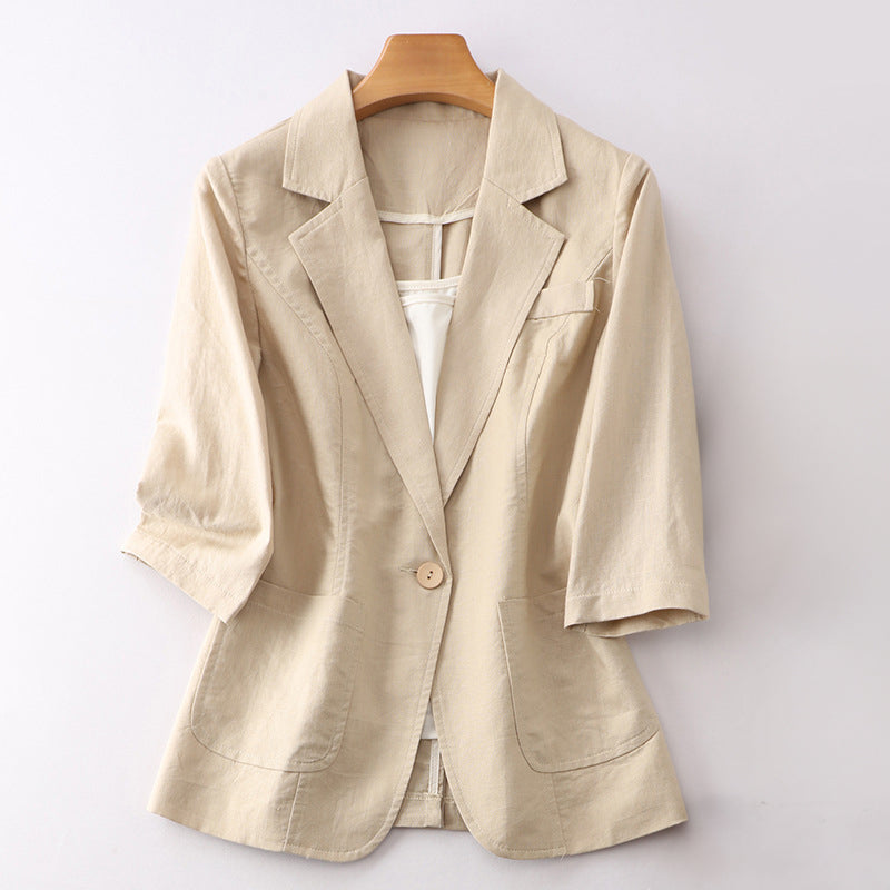 Amelie Fleur Florence Linen Blazer