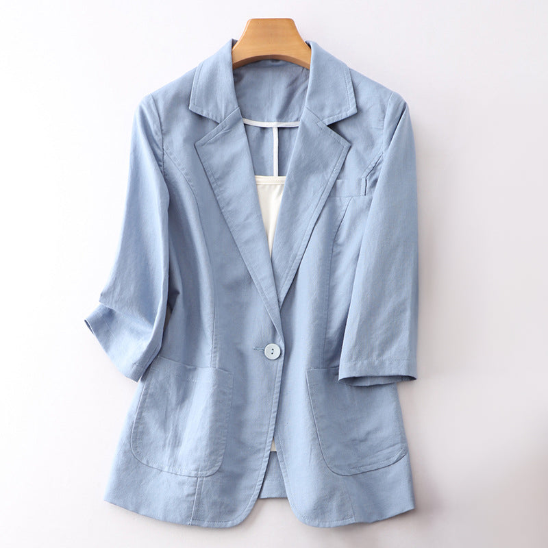 Amelie Fleur Florence Linen Blazer