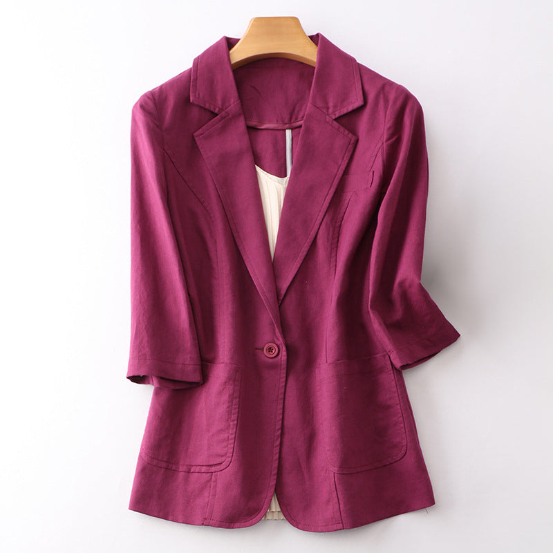 Amelie Fleur Florence Linen Blazer