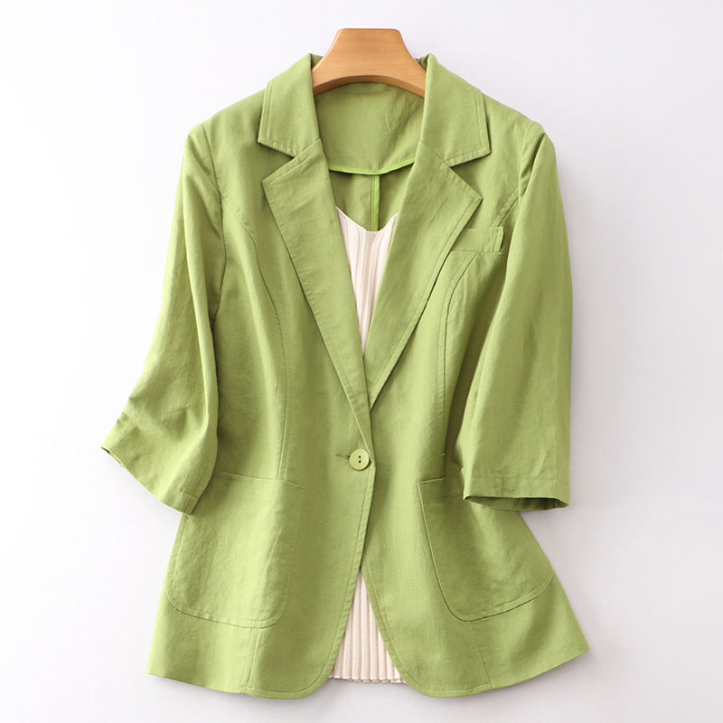 Amelie Fleur Florence Linen Blazer
