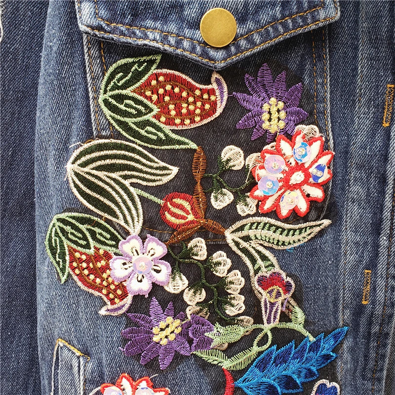 Amelie Fleur Flower Embroidery Jacket