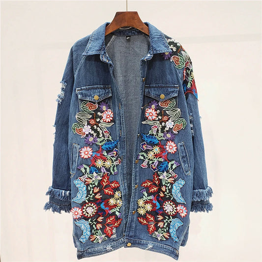 Amelie Fleur Flower Embroidery Jacket