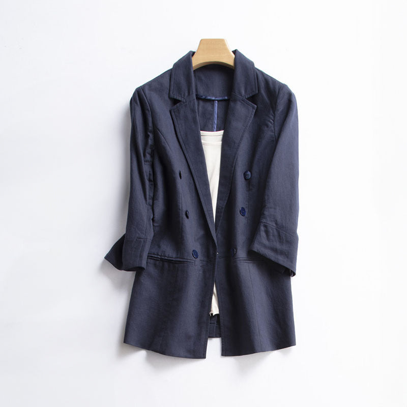 Amelie Fleur Juno Linen Blazer