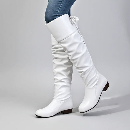 Amelie Fleur Knee-High Slouch Boots