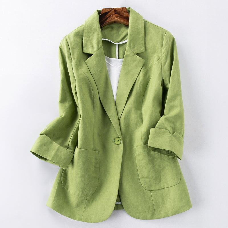 Amelie Fleur Madison Linen Blazer