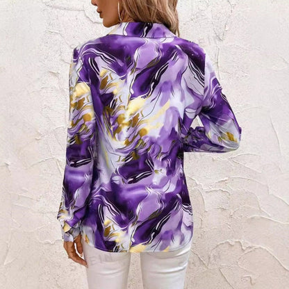 Amelie Fleur Marble Swirl Blouse