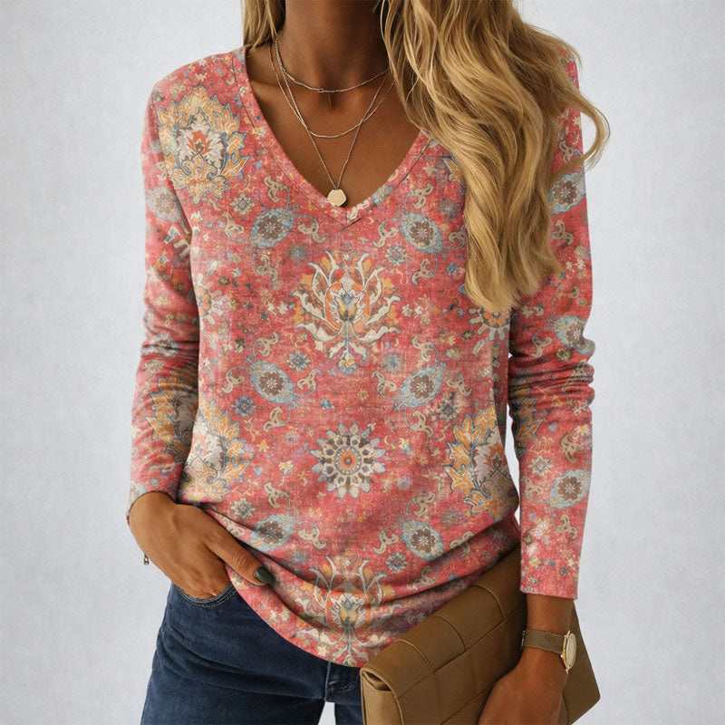 Amelie Fleur Patterned Long Sleeve Shirt