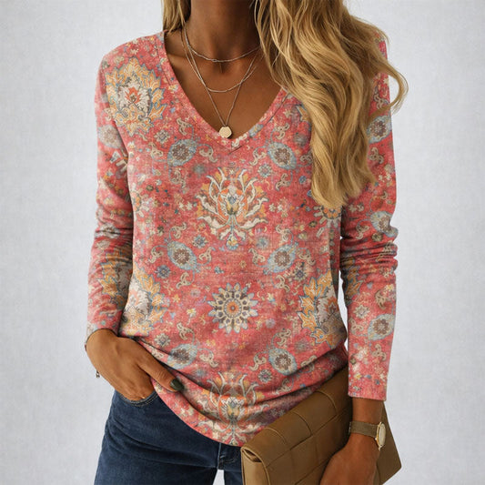 Amelie Fleur Patterned Long Sleeve Shirt