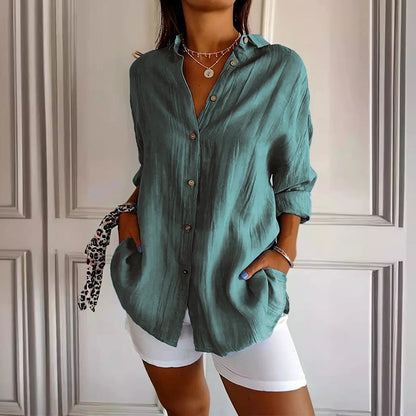 Amelie Fleur Relaxed-Fit Long Sleeve Shirt