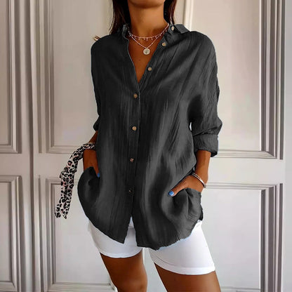 Amelie Fleur Relaxed-Fit Long Sleeve Shirt