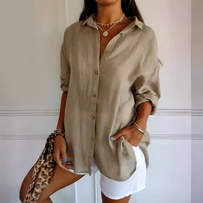 Amelie Fleur Relaxed-Fit Long Sleeve Shirt
