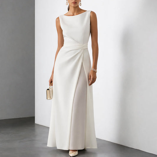 Amelie Fleur Sleeveless Maxi Dress with Side Slit