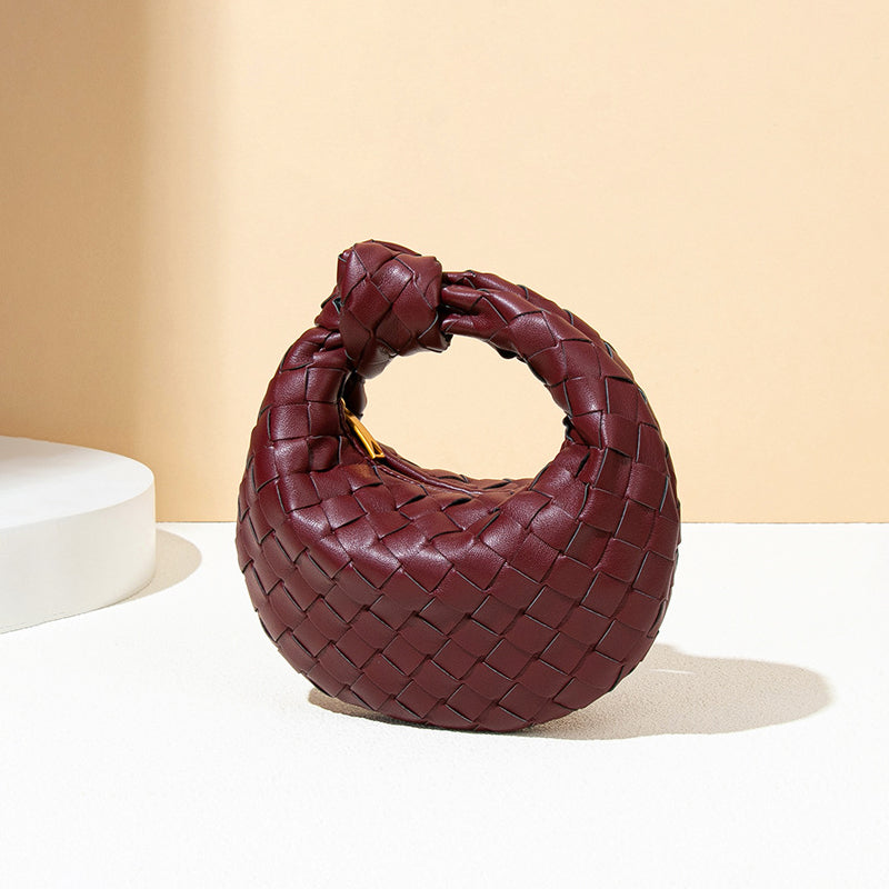 Amelie Fleur Small Woven Top-Handle Bag