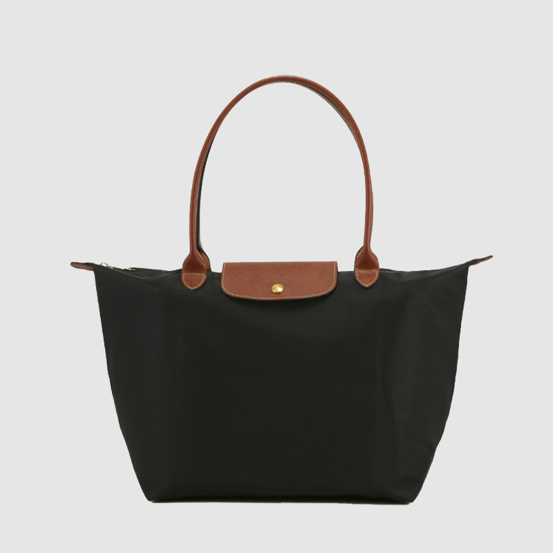 Amelie Fleur Tote Bag with Leather Trim