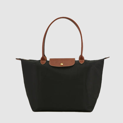 Amelie Fleur Tote Bag with Leather Trim