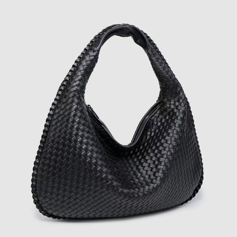 Amelie Fleur Woven Hobo Shoulder Bag