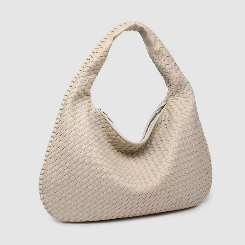 Amelie Fleur Woven Hobo Shoulder Bag