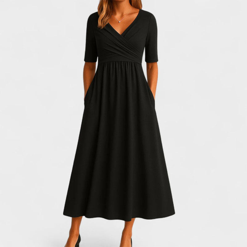 Amelie Fleur Wrap Front Maxi Dress