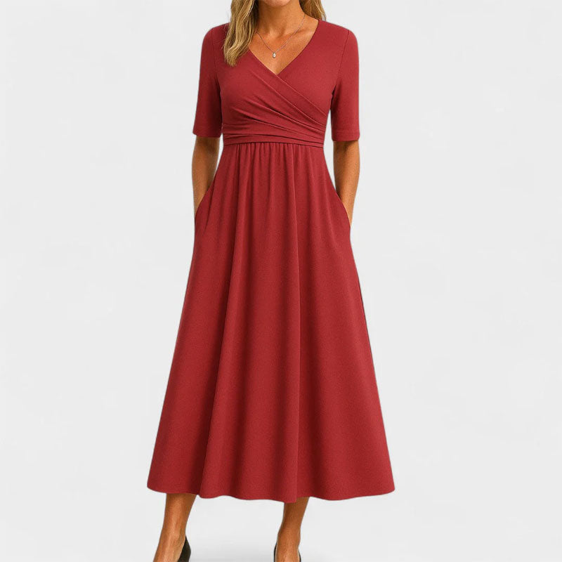 Amelie Fleur Wrap Front Maxi Dress