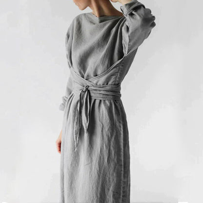 Amelie Fleur Wrap Tie Maxi Dress
