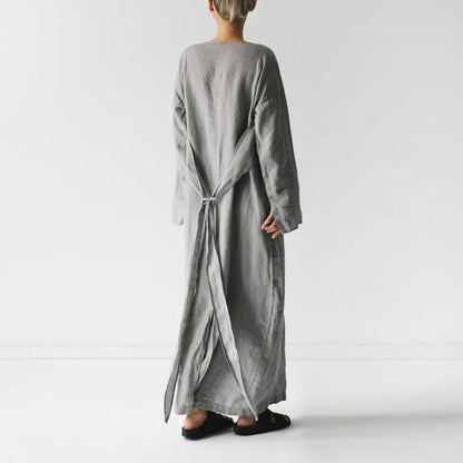 Amelie Fleur Wrap Tie Maxi Dress