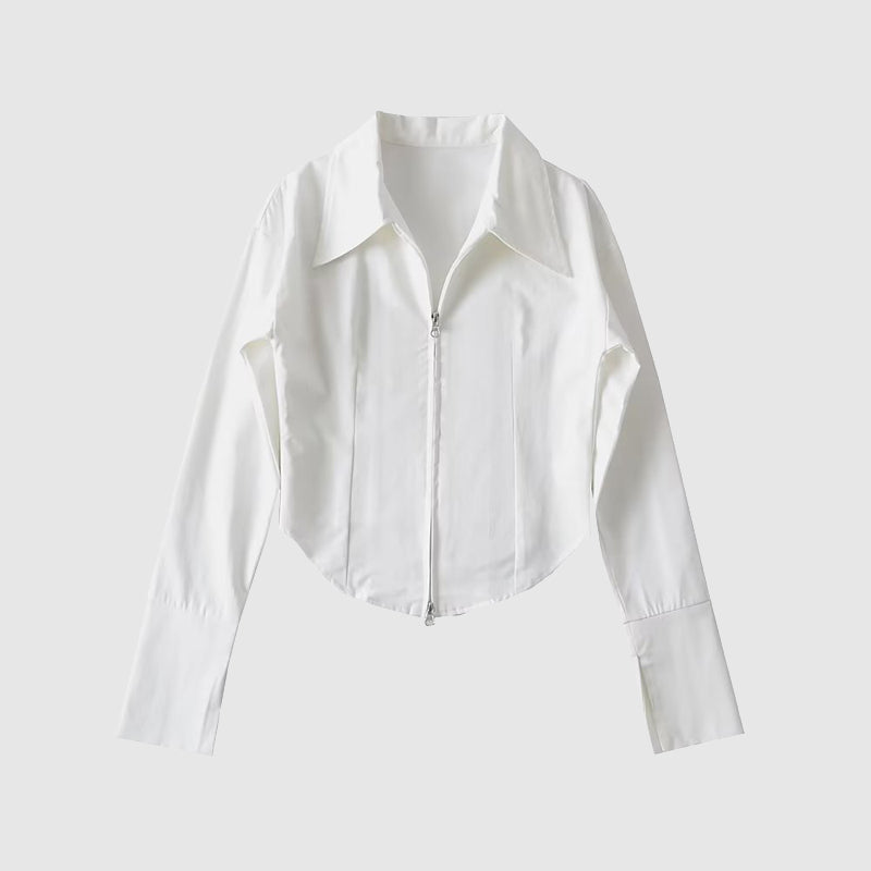 Amelie Fleur Zip Up Shirt