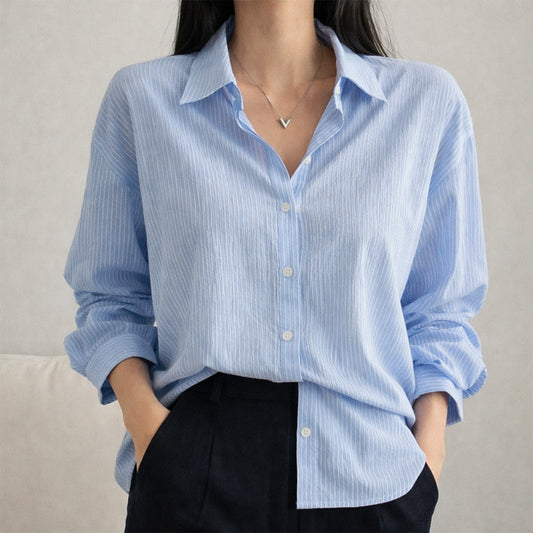 Amelie Fleur Long Sleeve Stripe Pattern Shirt