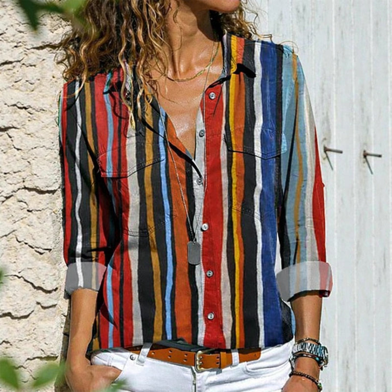 Amelie Fleur Patterned Long-Sleeve Blouse