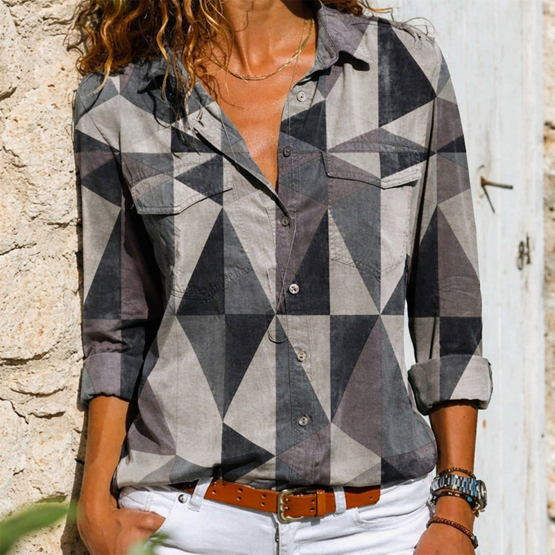 Amelie Fleur Patterned Long-Sleeve Blouse