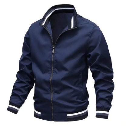 Autumn Zippered Windbreaker Jacket for Men