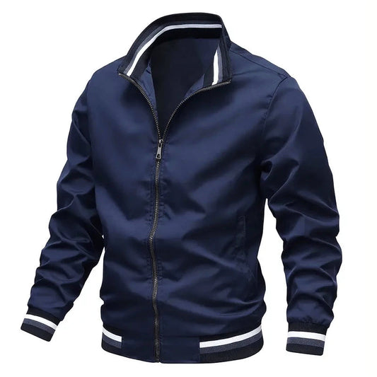 Autumn Zippered Windbreaker Jacket for Men