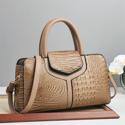 Box-Style Top-Handle Bag with Textured Design