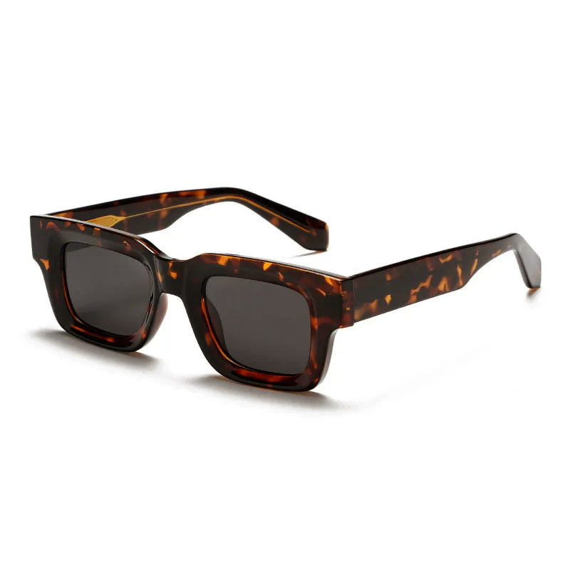 Boxy Square Sunglasses with Thick Frames