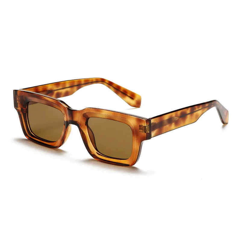 Boxy Square Sunglasses with Thick Frames