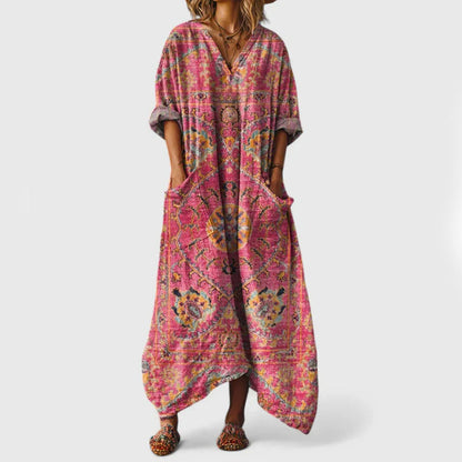 Camille Martin Boho Print Oversized Maxi Dress
