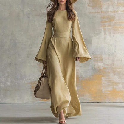 Camille Martin Flare Sleeve Maxi Dress