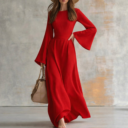 Camille Martin Flare Sleeve Maxi Dress