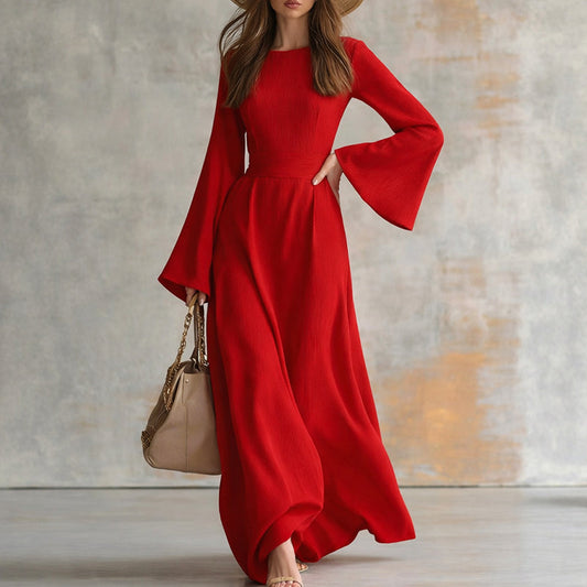 Camille Martin Flare Sleeve Maxi Dress