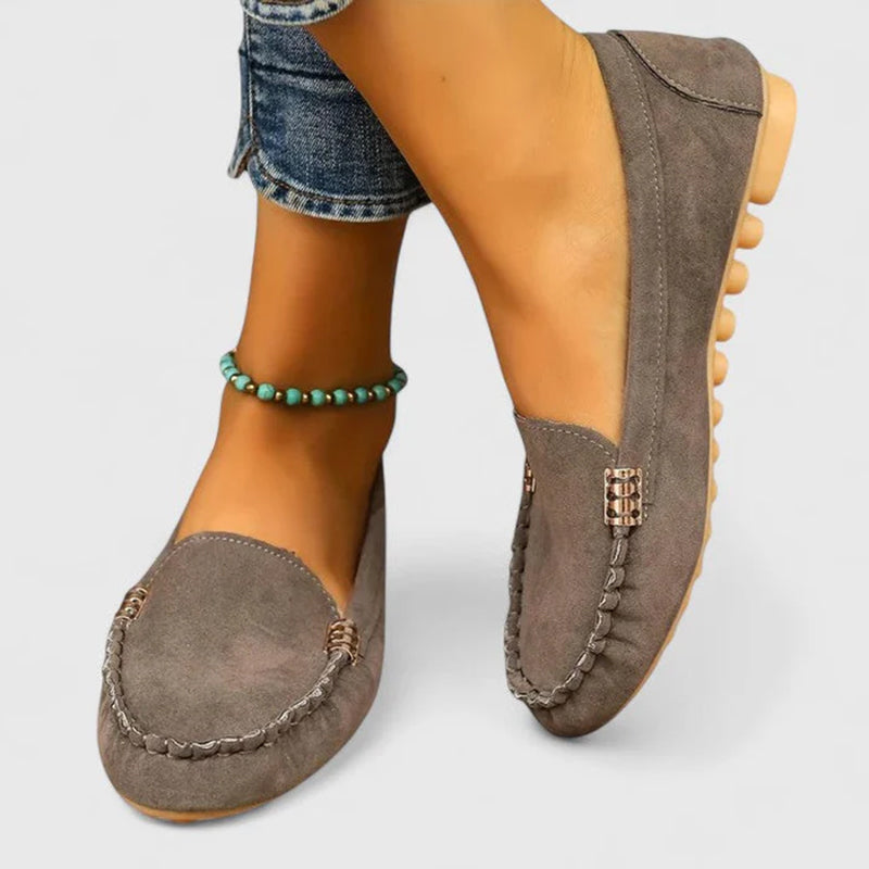 Camille Martin Flats with Hand Stitch Trim