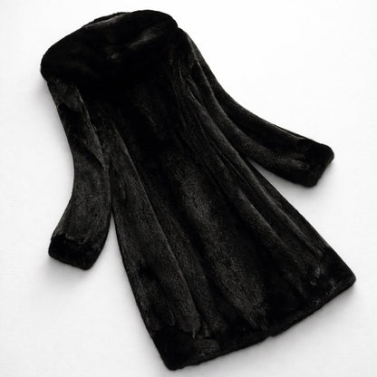 Camille Martin Hooded Faux Fur Coat