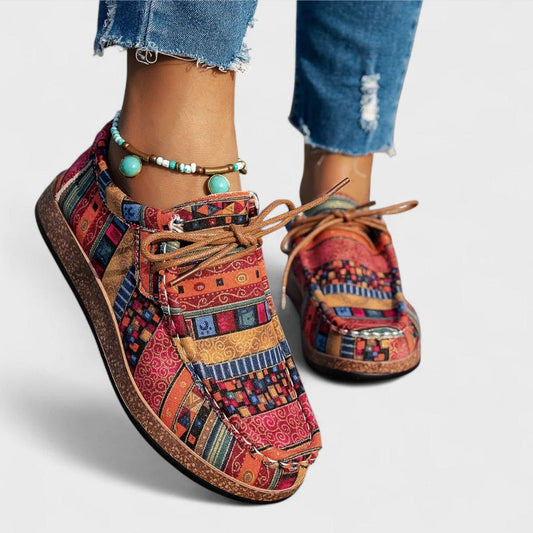 Camille Martin Printed Platform Boho Shoes