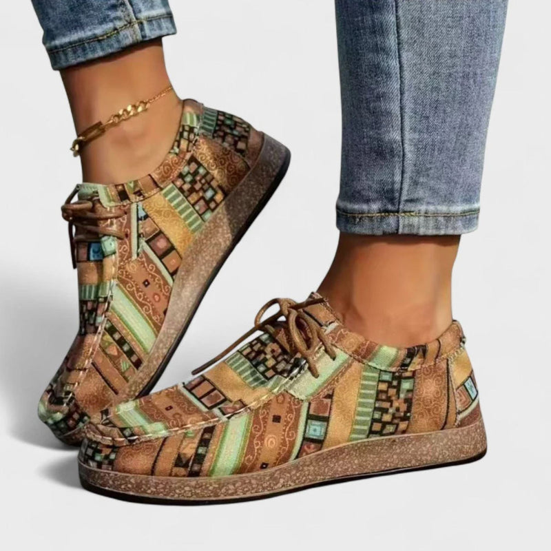 Camille Martin Printed Platform Boho Shoes